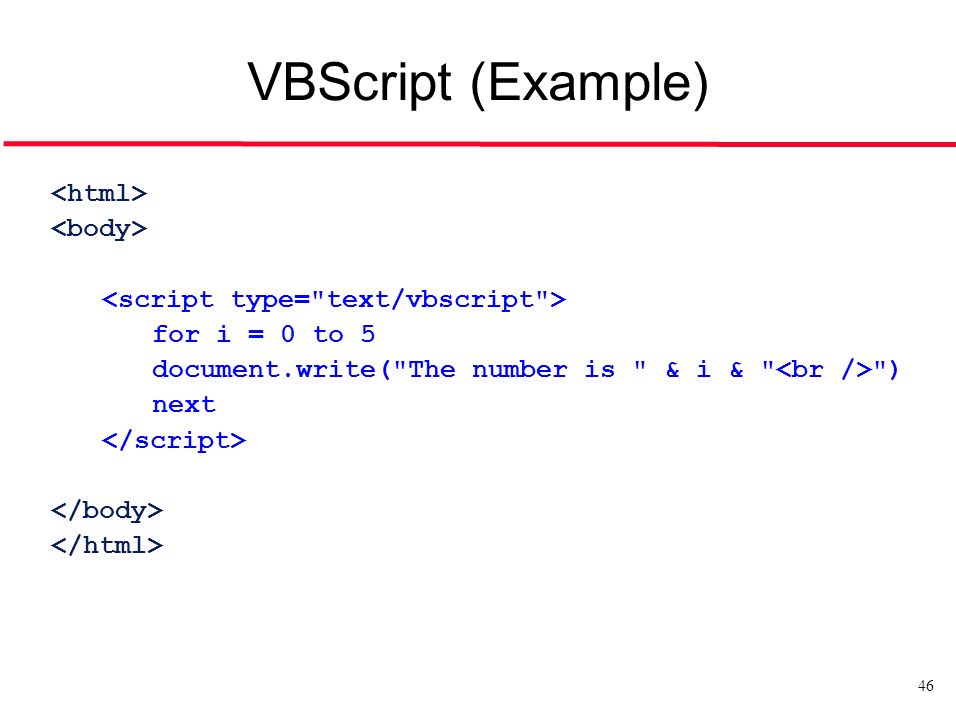 Sample vb scripts